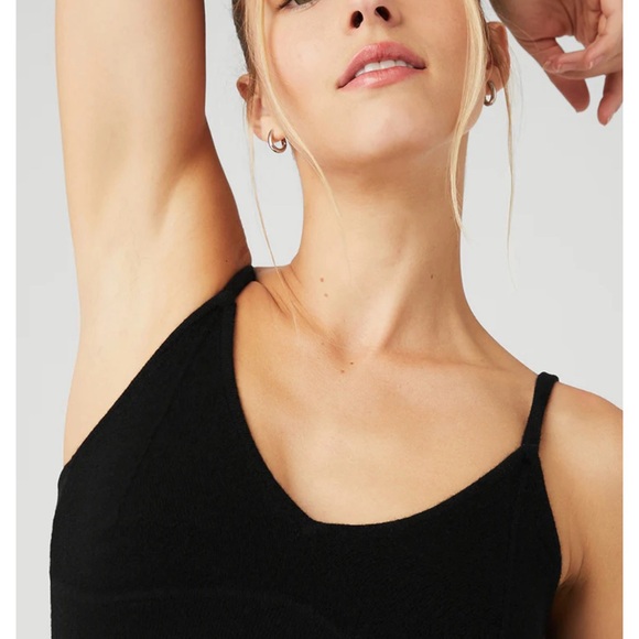 ALO Yoga Cashmere Jet Set Bra New with Tags Black Small - Picture 3 of 5